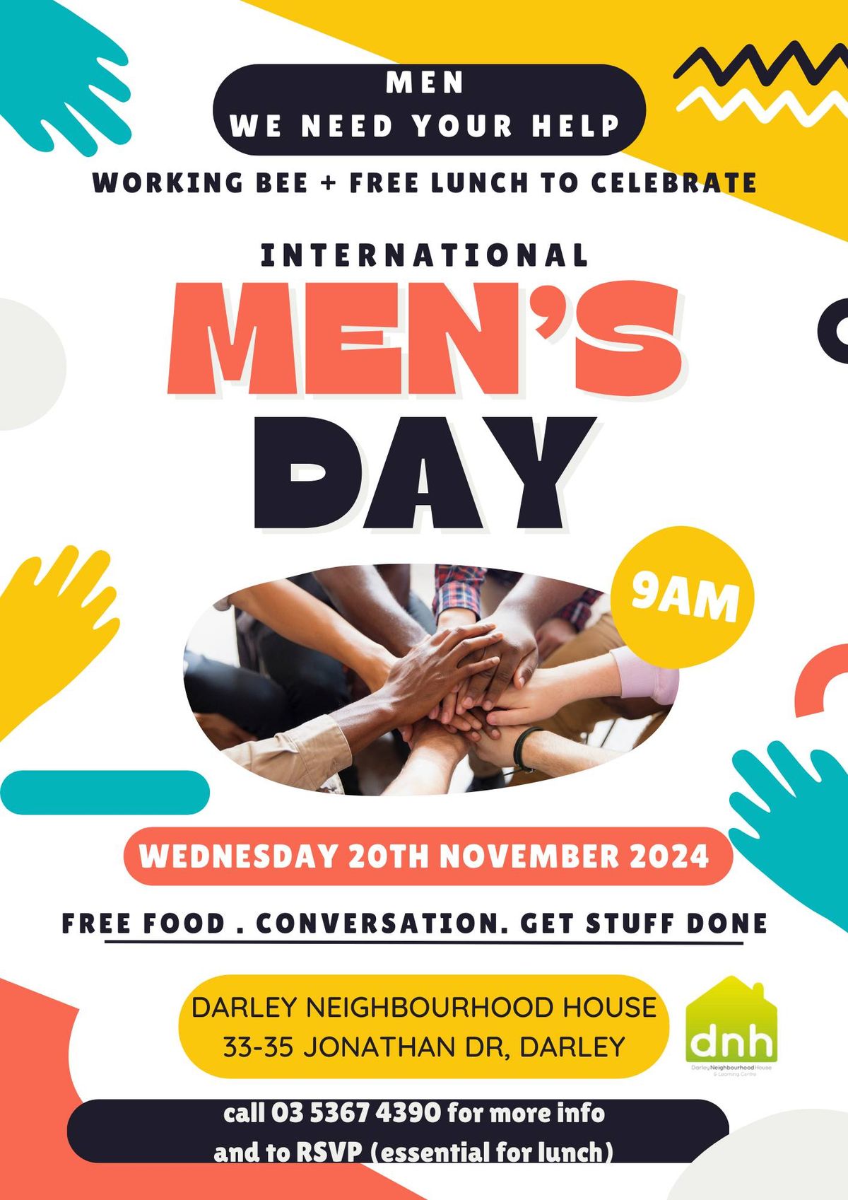 International Men's Day Working Bee and Lunch