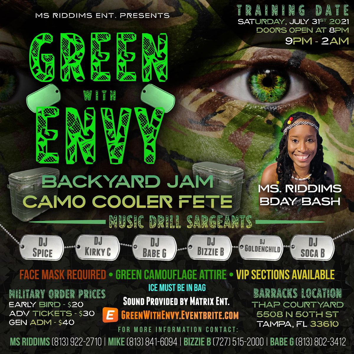 Green With Envy: Backyard Jam Camo Cooler Fete