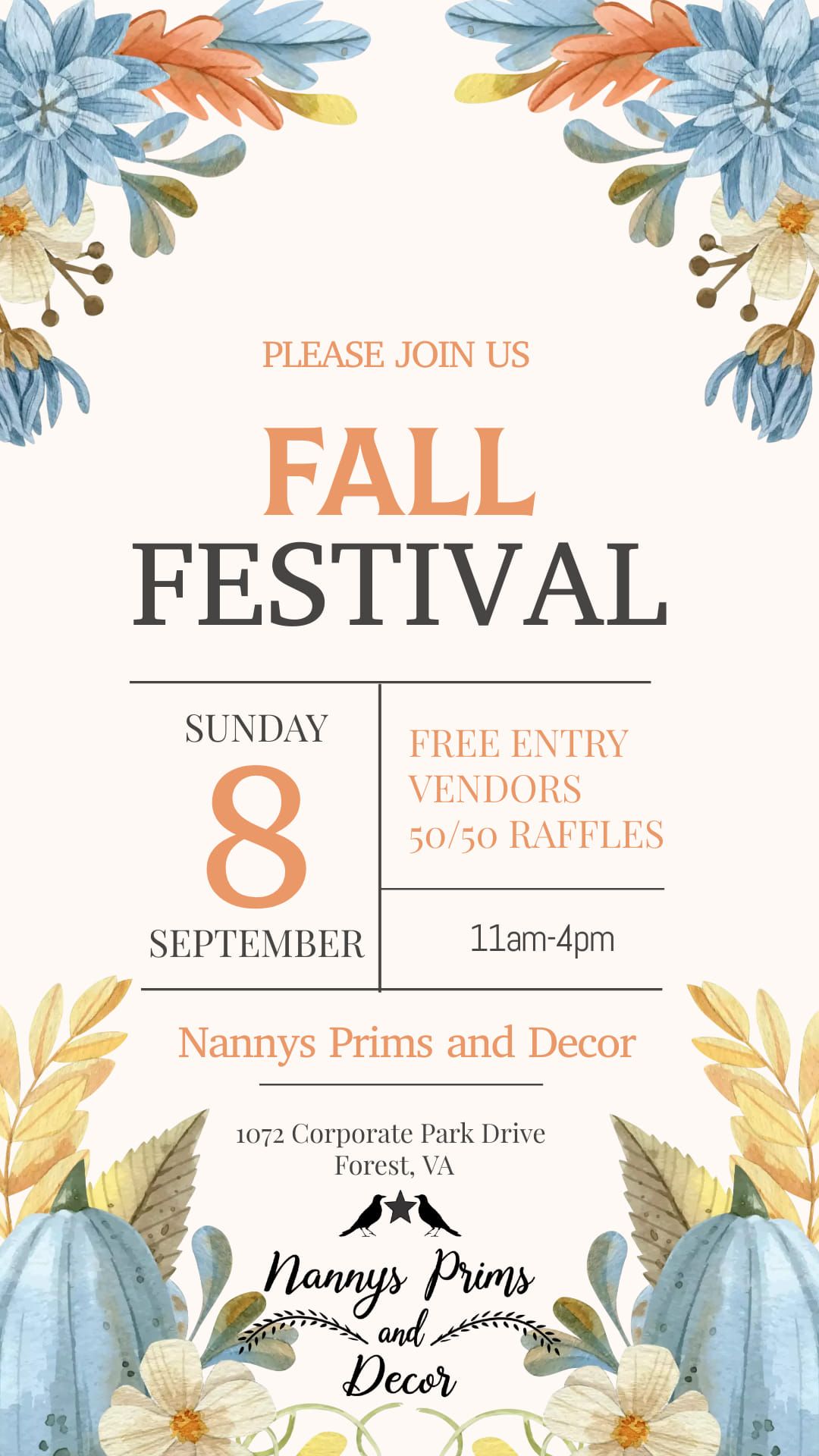 Nanny's Prims Fall Festival 