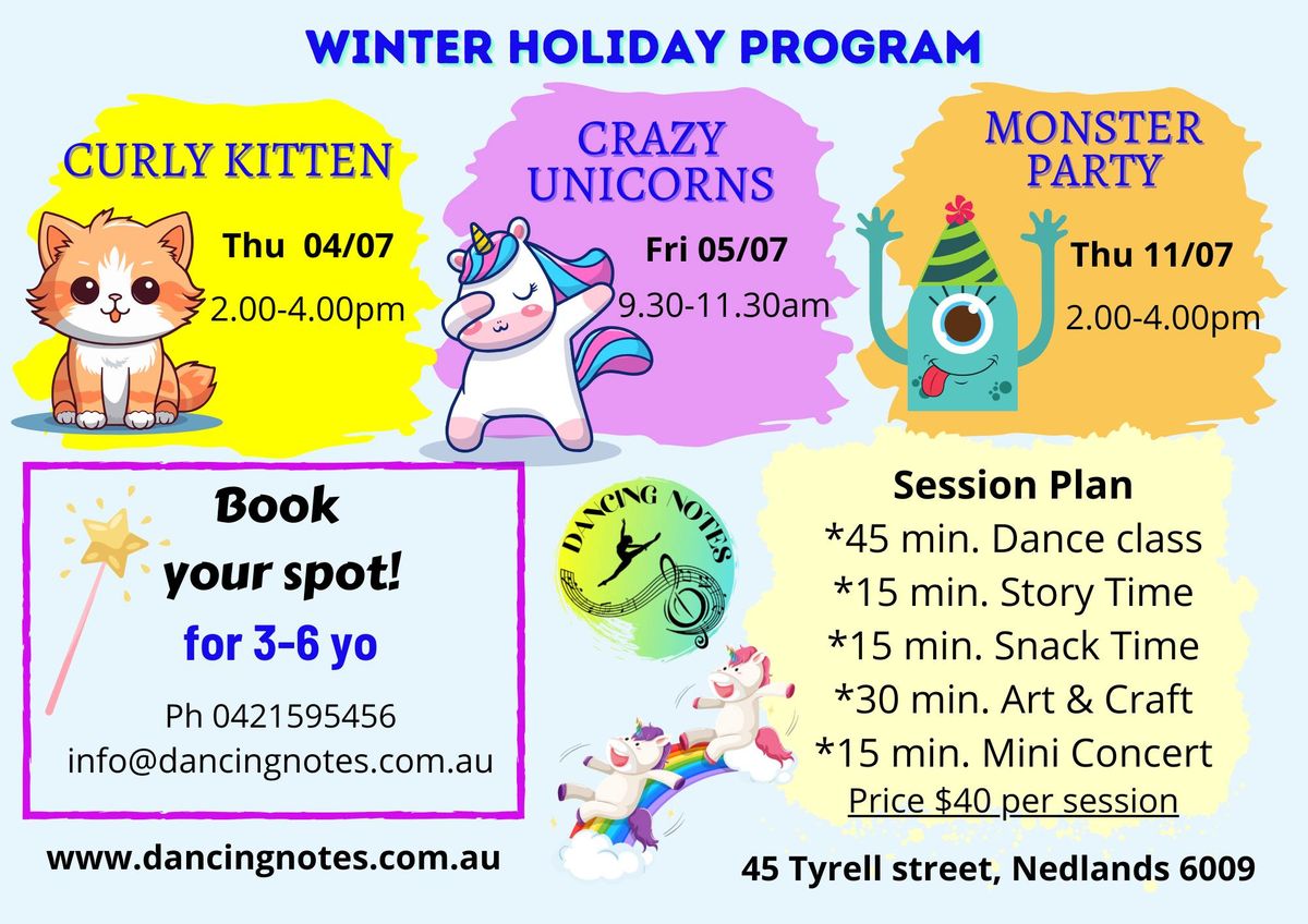 Holiday Program 3-6yo - Dance | Art & Craft