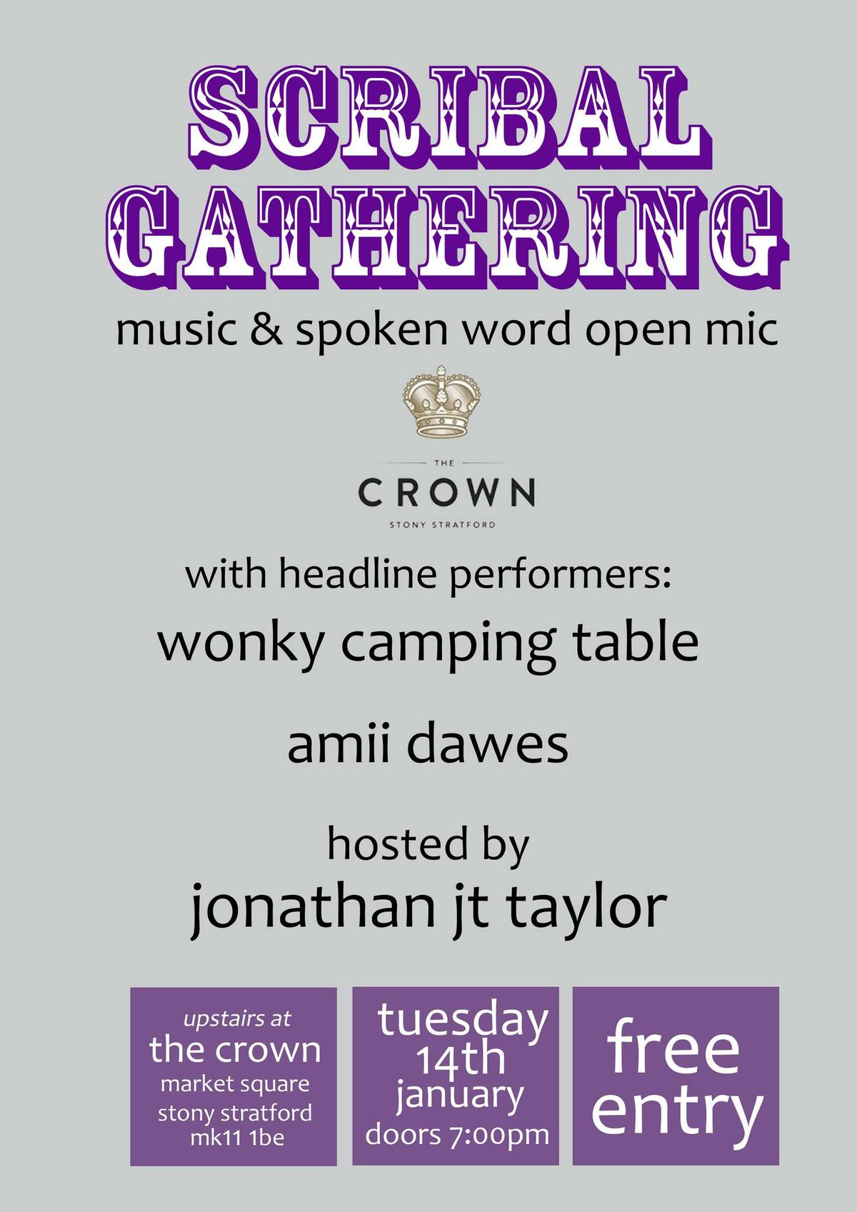 Scribal Gathering  - Music and Spoken Word Open Mic