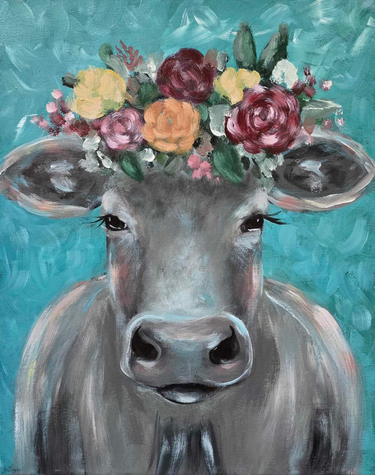 Spring Cow Paint Class!