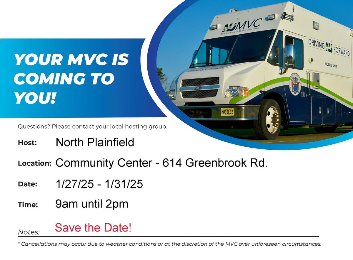 MVC Mobile Unit at North Plainfield Community Center