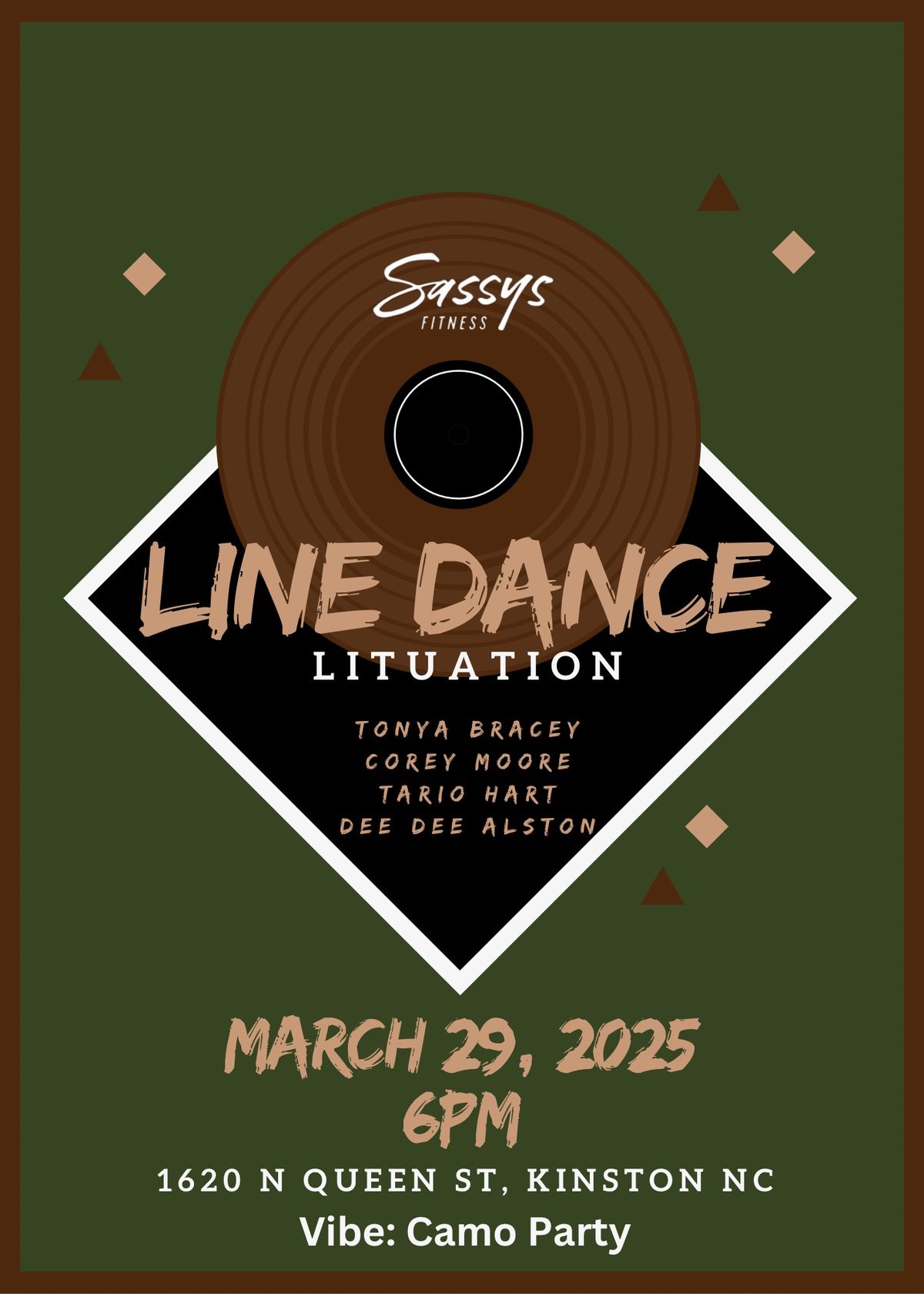 Sassys Line Dance Lituation ~ March ~ Camo Party