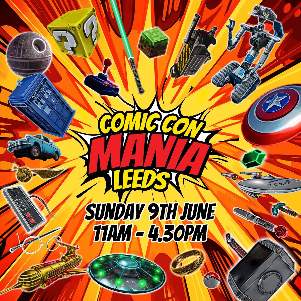 Comic Con Mania Leeds, First Direct Arena, Arena Way, Leeds, 9 June 2024