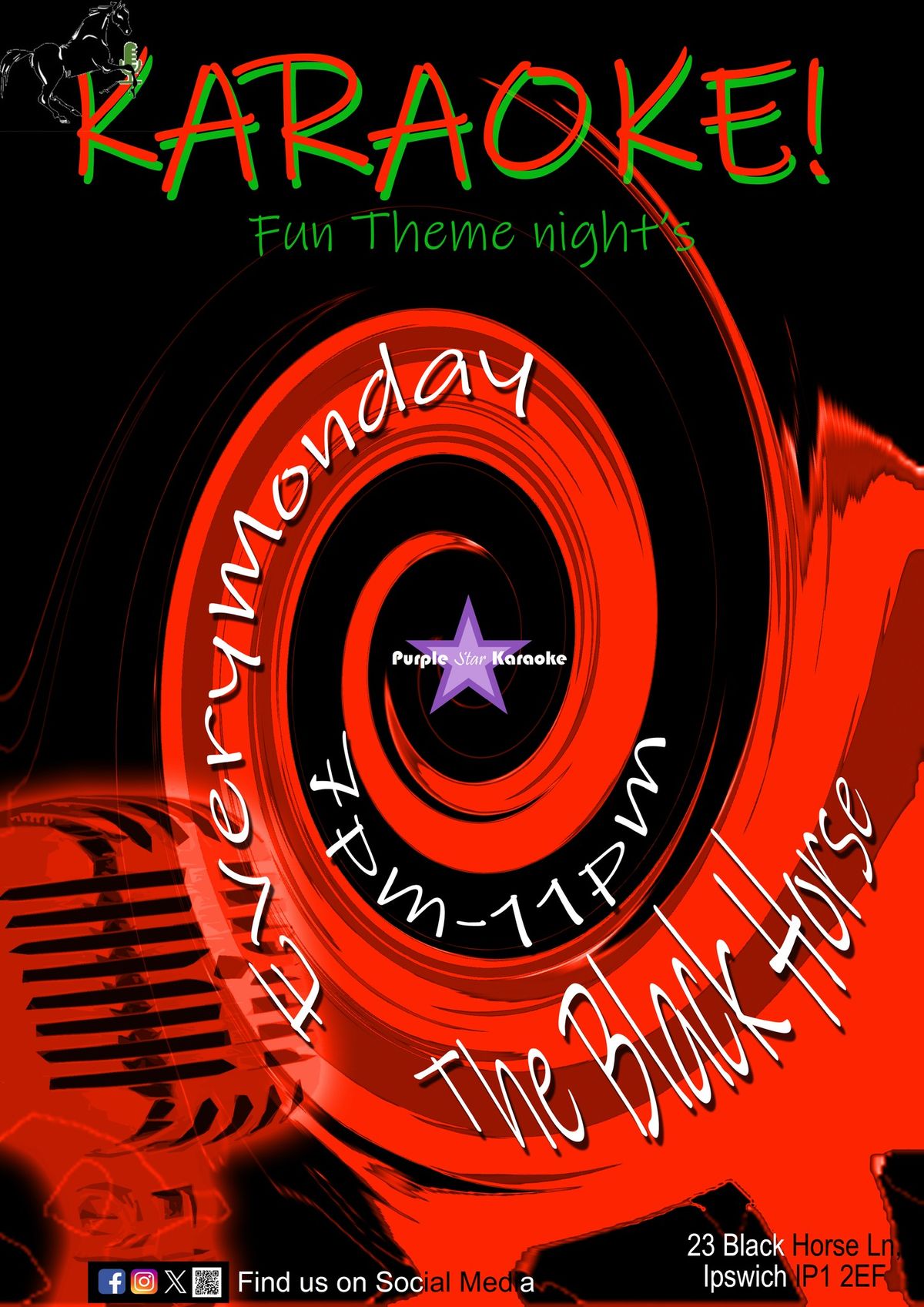  Karaoke @ The Black Horse, Ipswich (Fire)