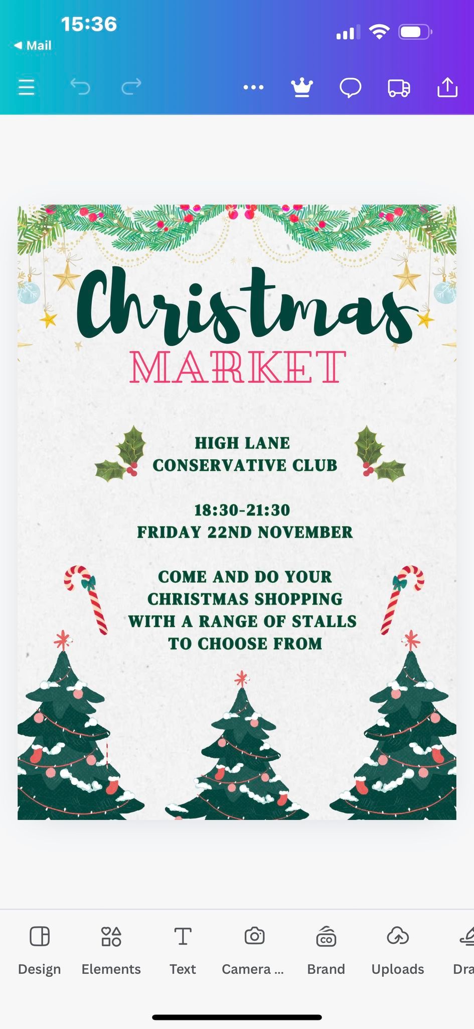 High Lane Conservative Club Christmas Market 