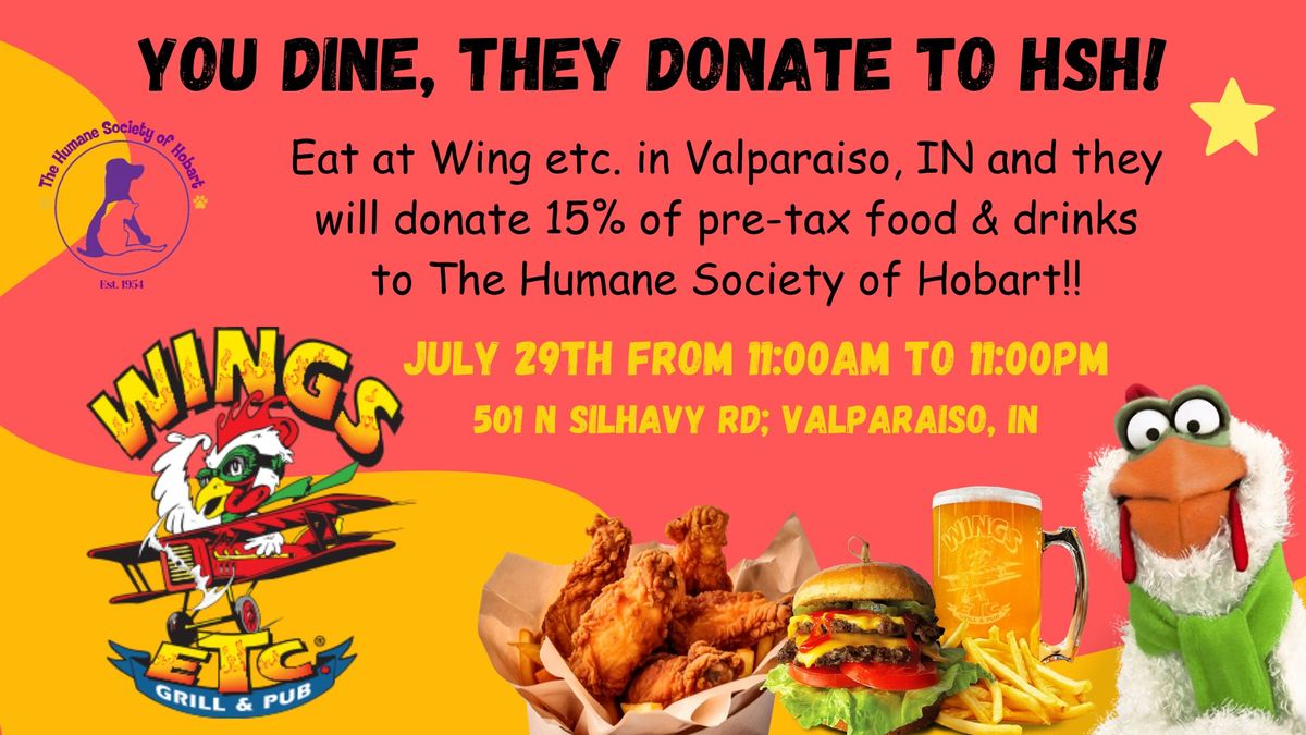 You Dine, They Donate - Wings Etc.!!