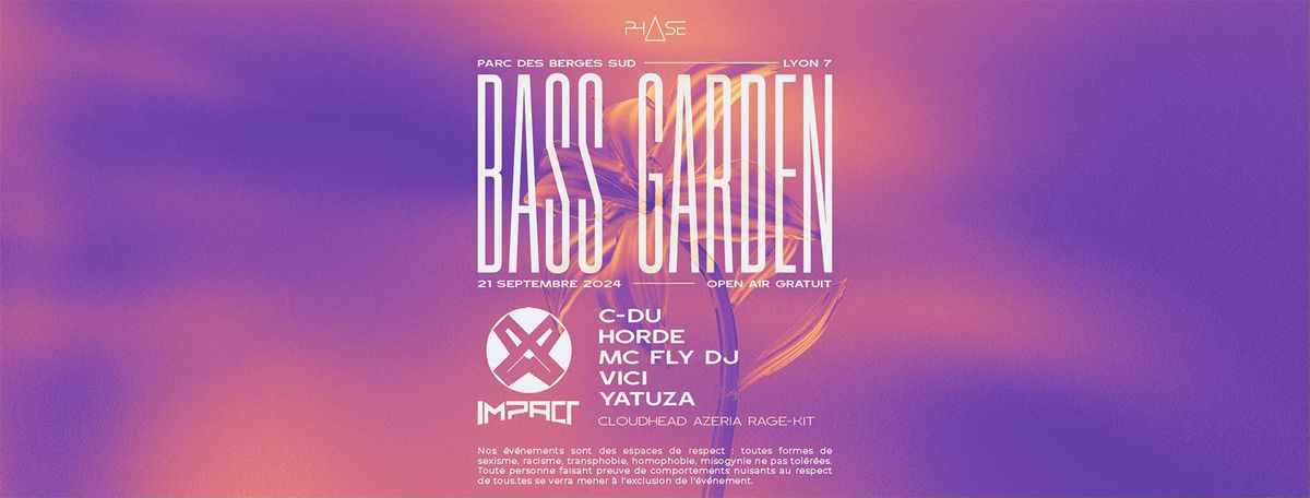 BASS GARDEN #4 w\/ Impact Music [open air gratuit]