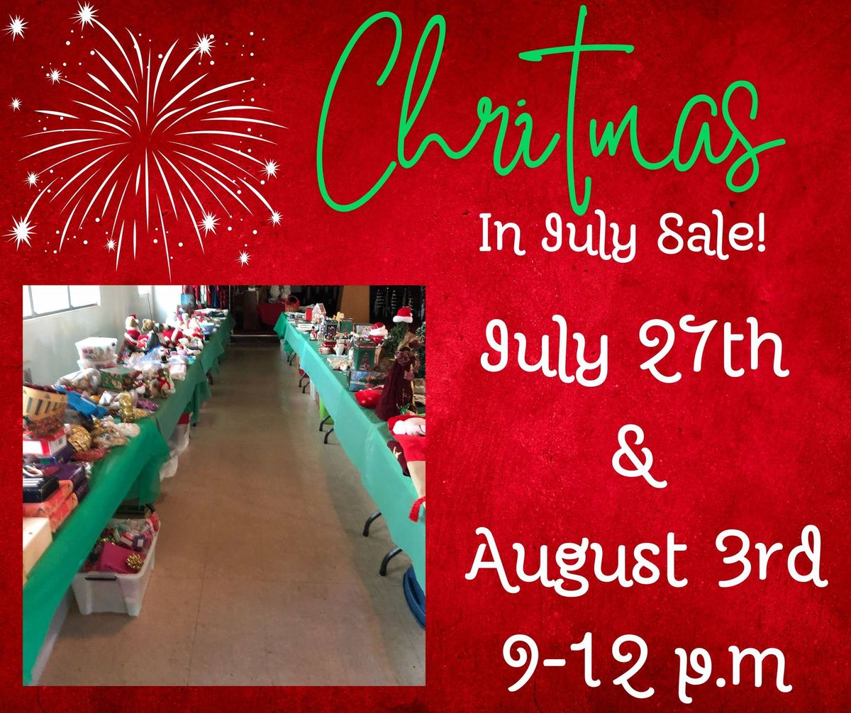 Christmas in July sale- Second Blessings Thrift Store
