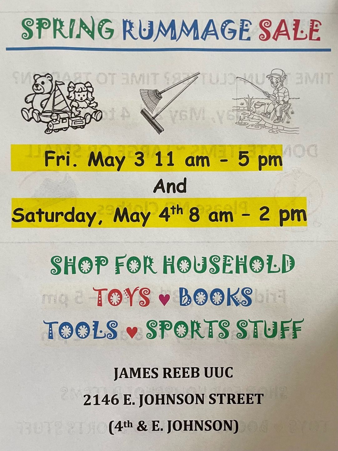 Annual Rummage and Book Sale