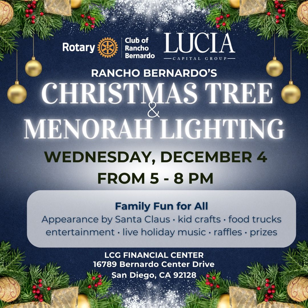 Christmas Tree & Menorah Lighting Ceremony!