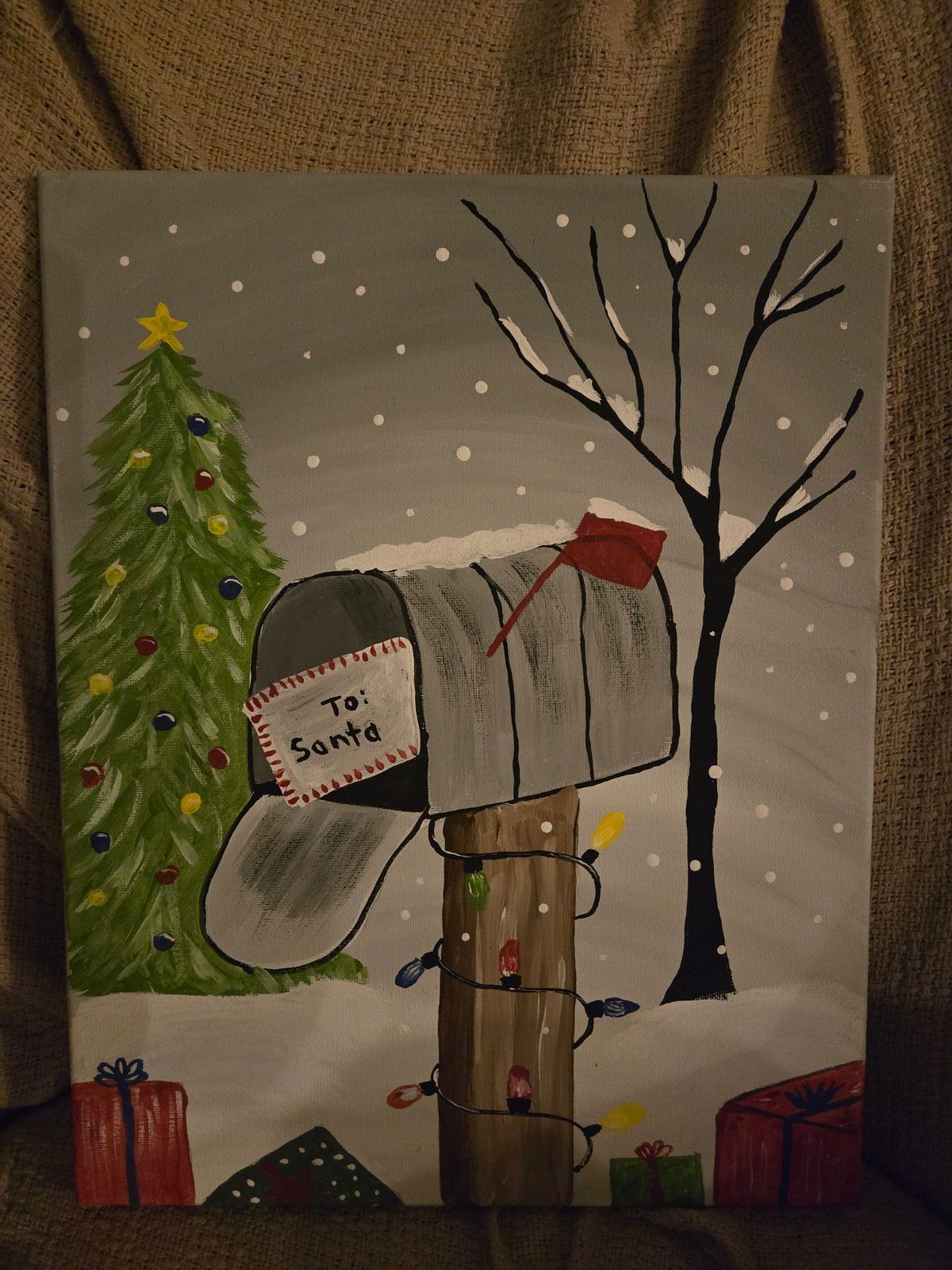 Paint Night - Christmas Mailbox