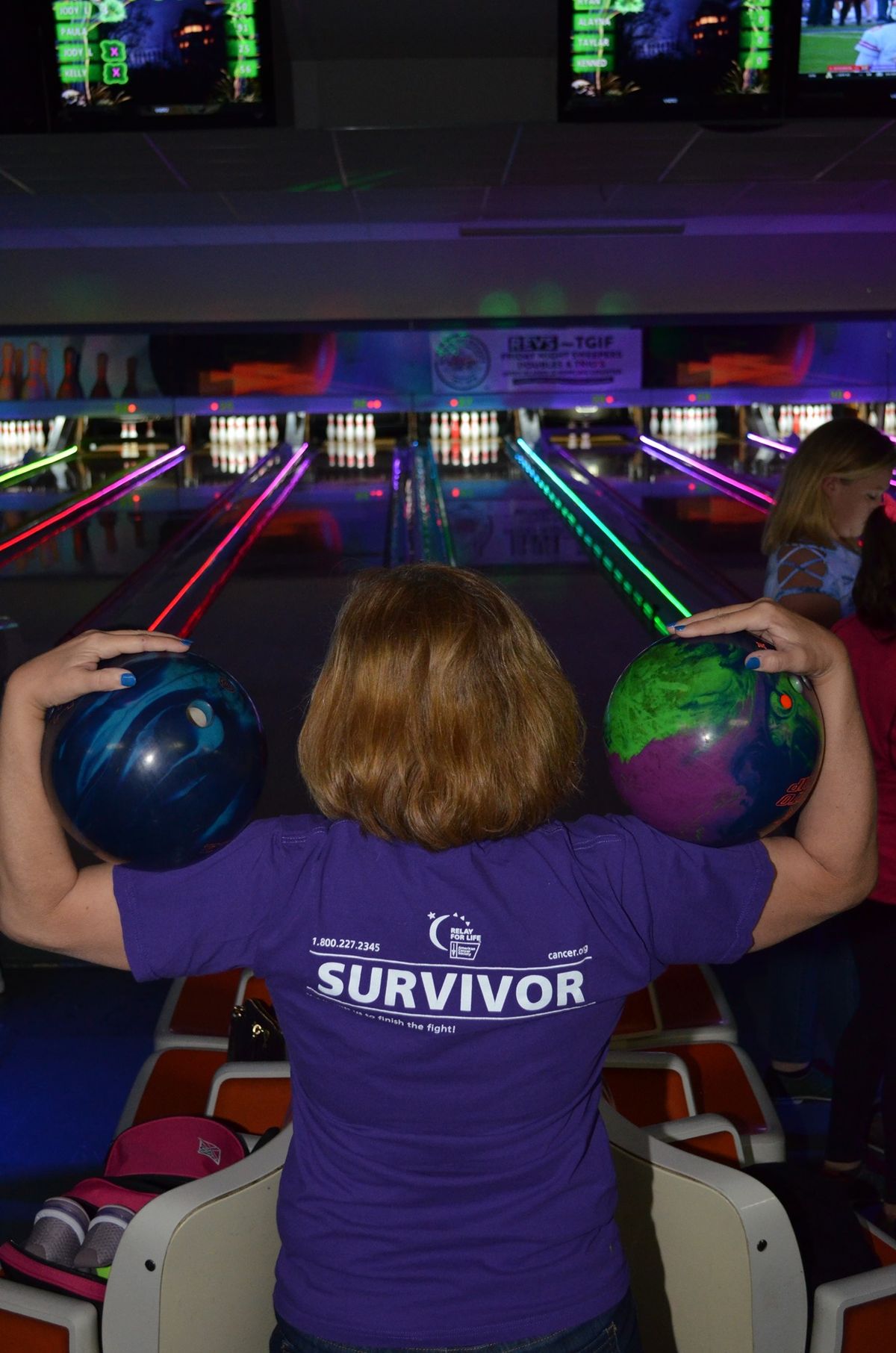 Knock'n Down Cancer and Keeping Families Together Cosmic Bowling Sweeper