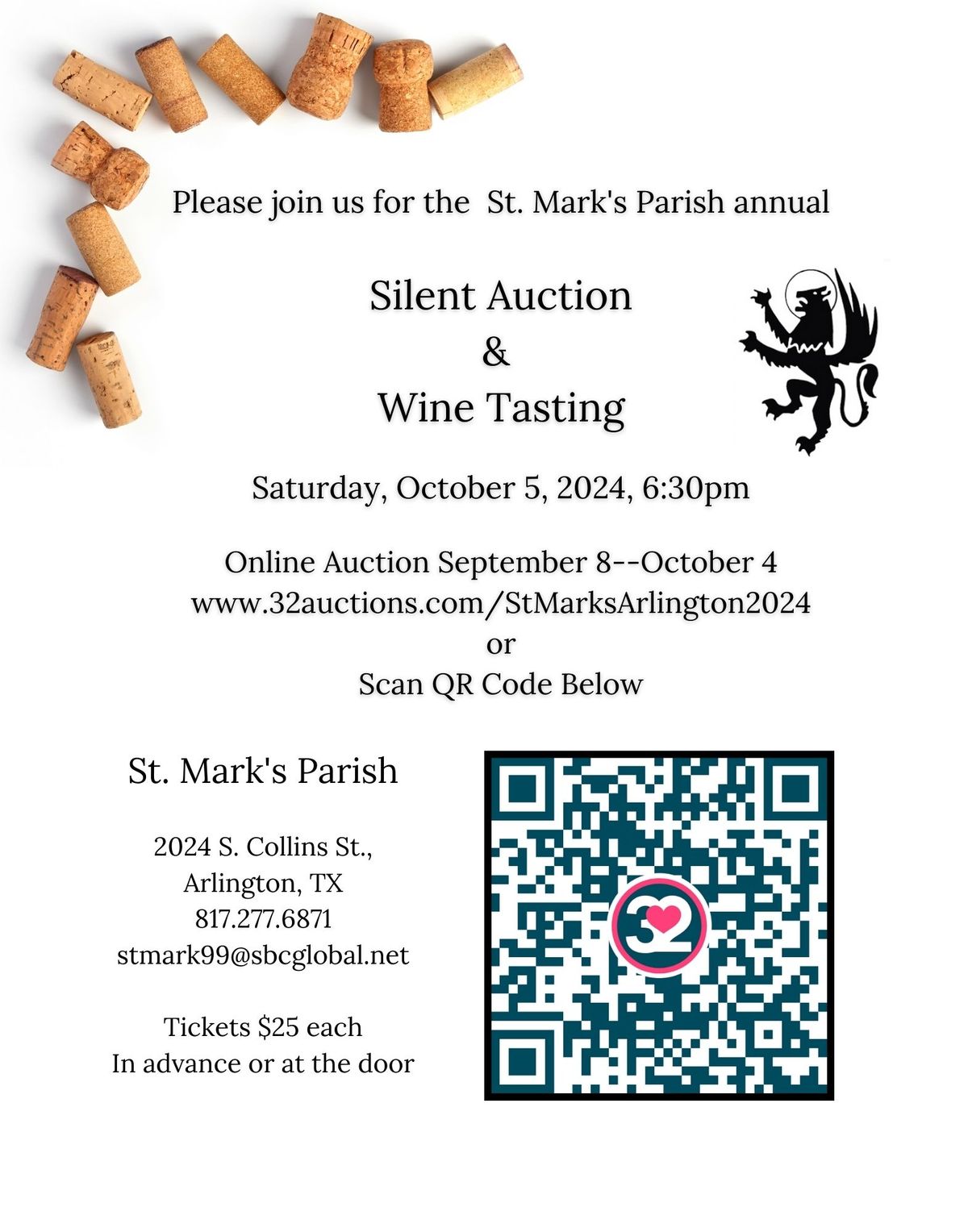 St. Mark's Annual Silent Auction & Wine Tasting Event