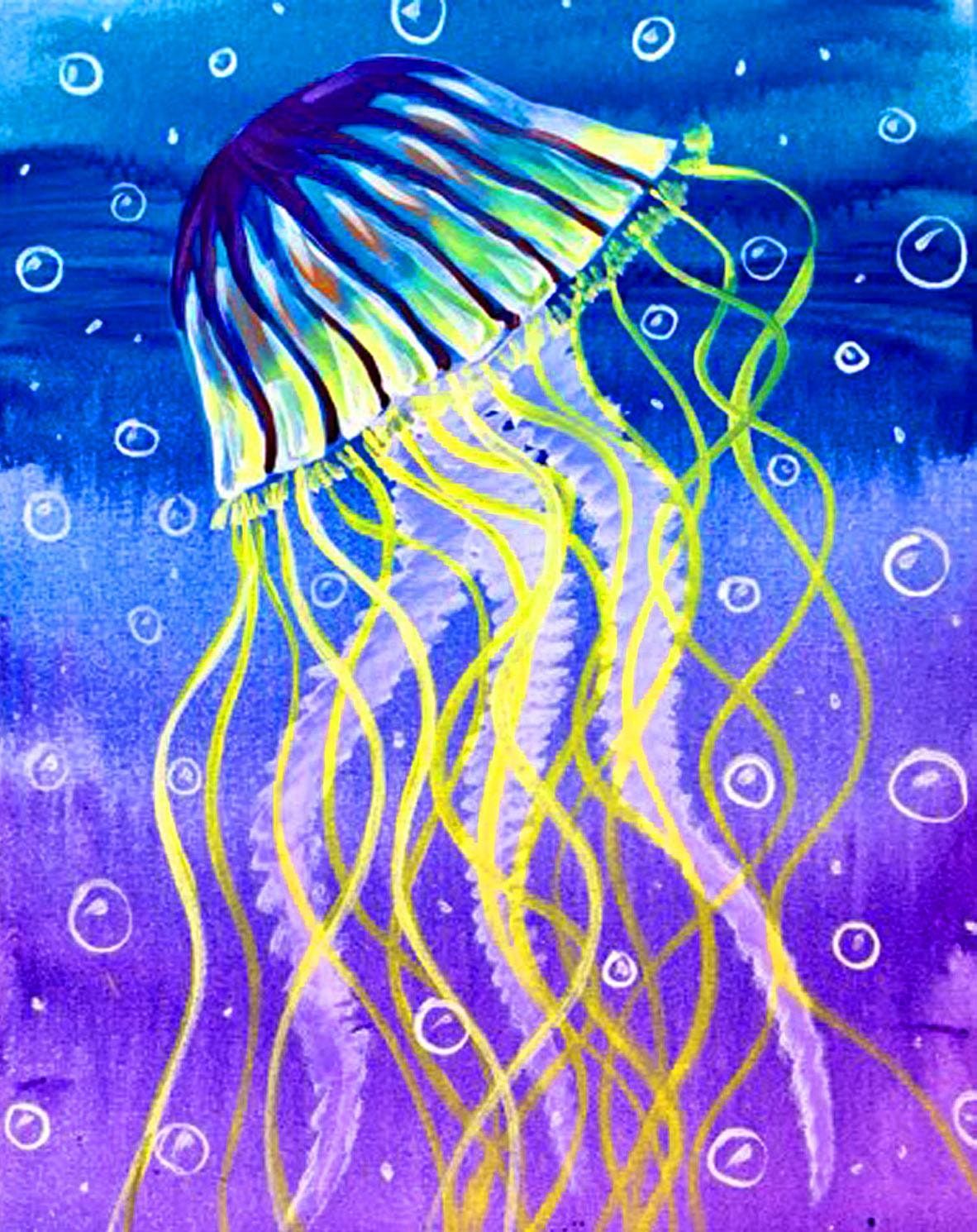 Easy Jellyfish Paint Night Pacific Beach