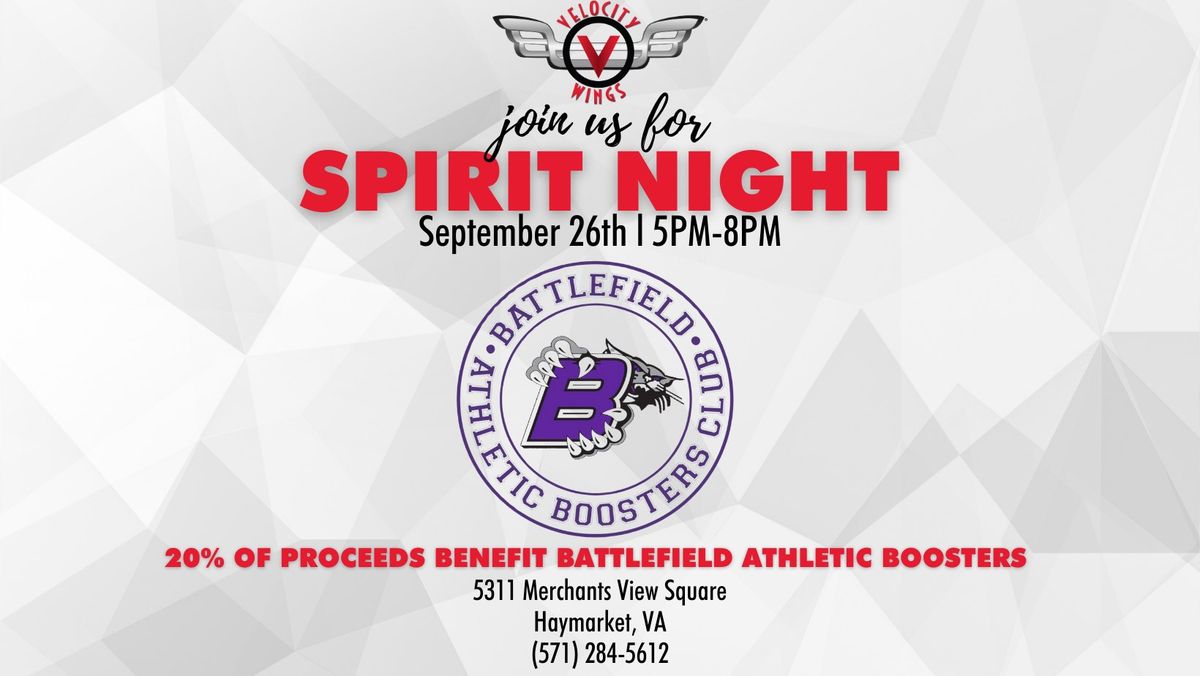 Battlefield Athletic Boosters Club Spirit Night