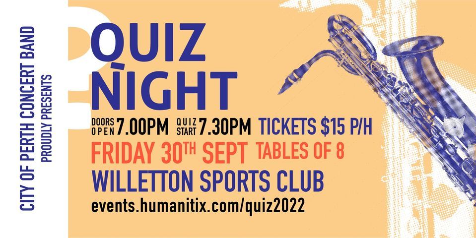 City of Perth Band Quiz Night 2022