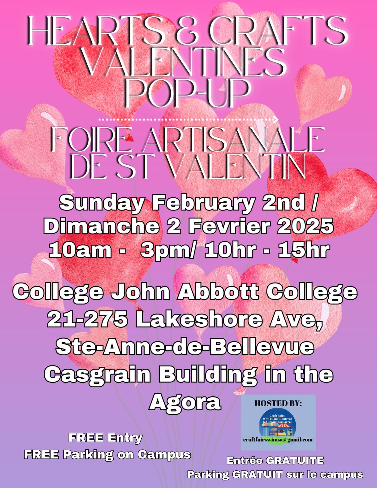 Hearts & Crafts Valentines Pop-Up \/ Foire Artisanale de St Valentin