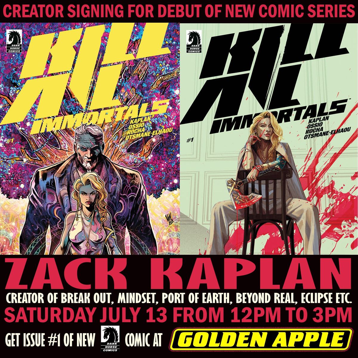 K*ll All Immortals Dark Horse Series Debut with Zack Kaplan