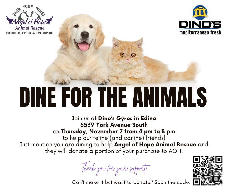 Dine for the Animals Fundraiser at Dino's Gyros in Edina