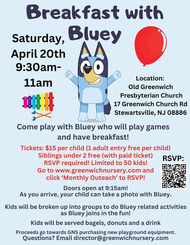 Breakfast with Bluey a GNS Fundraiser