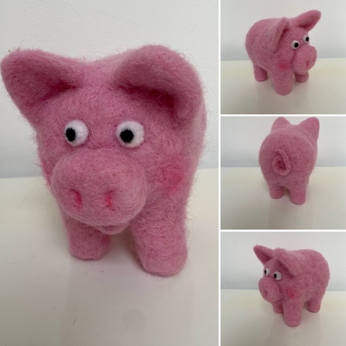 Oink the porky pig \ud83d\udc37 needle felting workshop