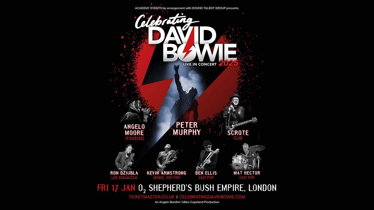  Celebrating David Bowie w\/Peter Murphy, Angelo Moore, Scrote, & Iggy Pop's Band