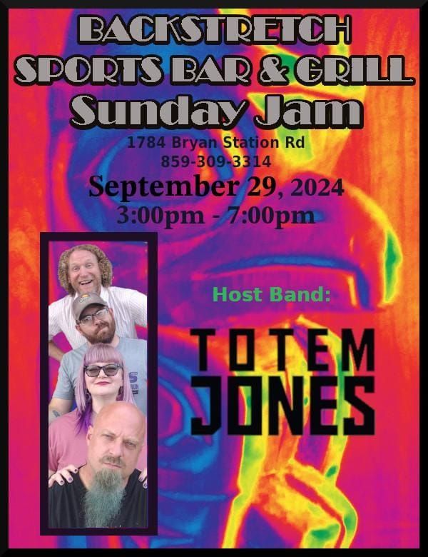 Backstretch Sunday Jam #86 w\/host band Totem Jones!