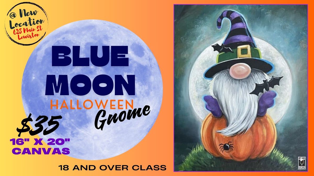 18 and over - Blue Moon Halloween Gnome 