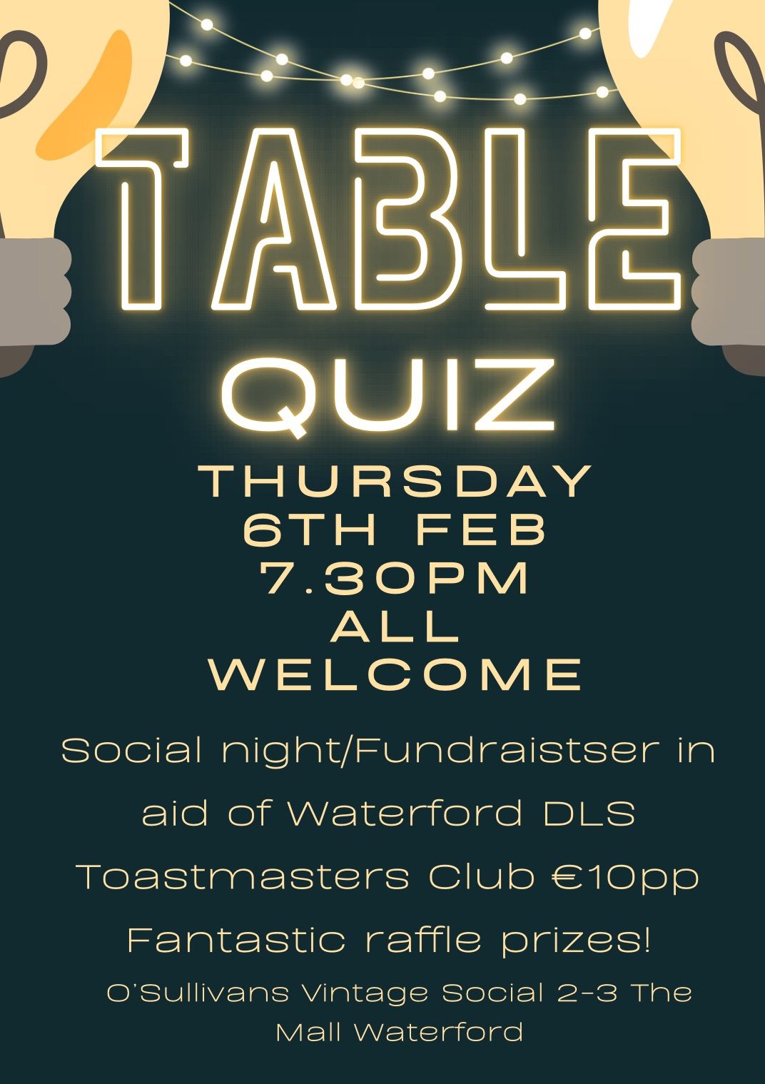 Waterford DLS Toastmasters Quiz Night