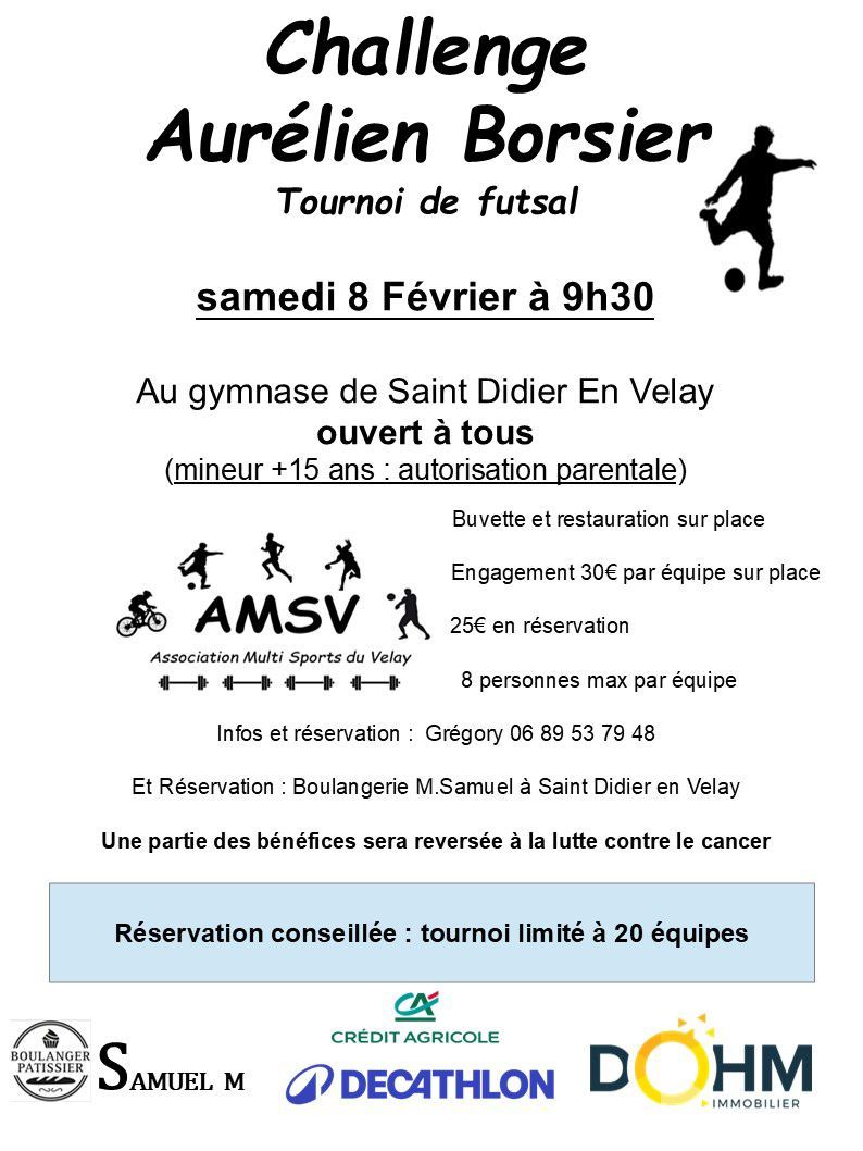 Challenge Aur\u00e9lien Borsier Tournoi Futsal