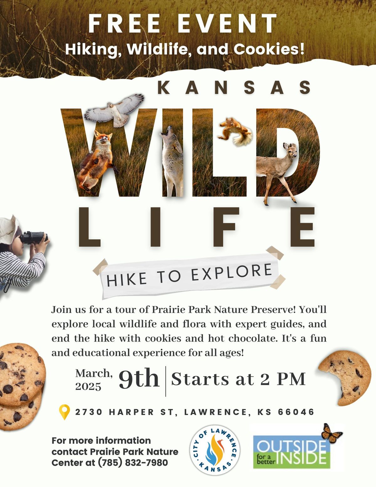 Free Wildlife Hike at Prairie Park Nature Center