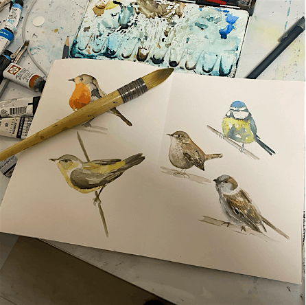 Wild & Free Watercolours - Birds and flowers with Clare Tebboth