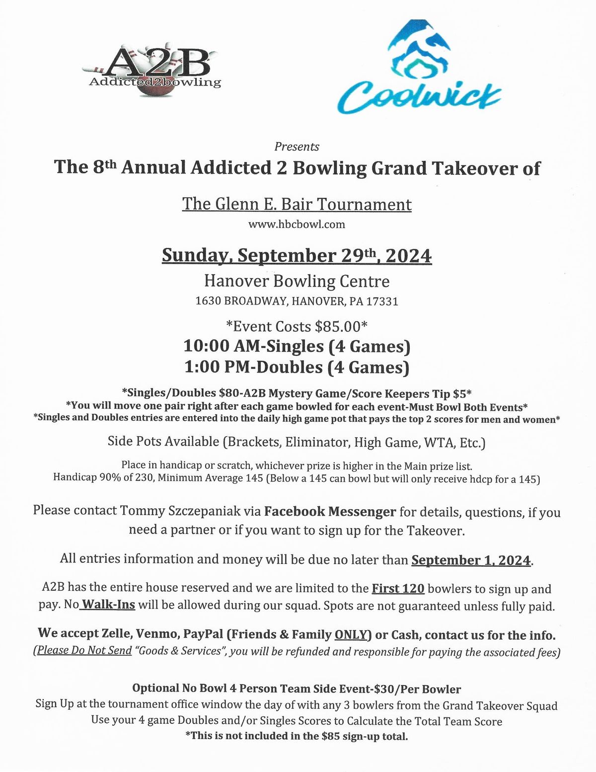 The 8th Annual Addicted 2 Bowling Grand Takeover of the Glenn E. Bair Tournament