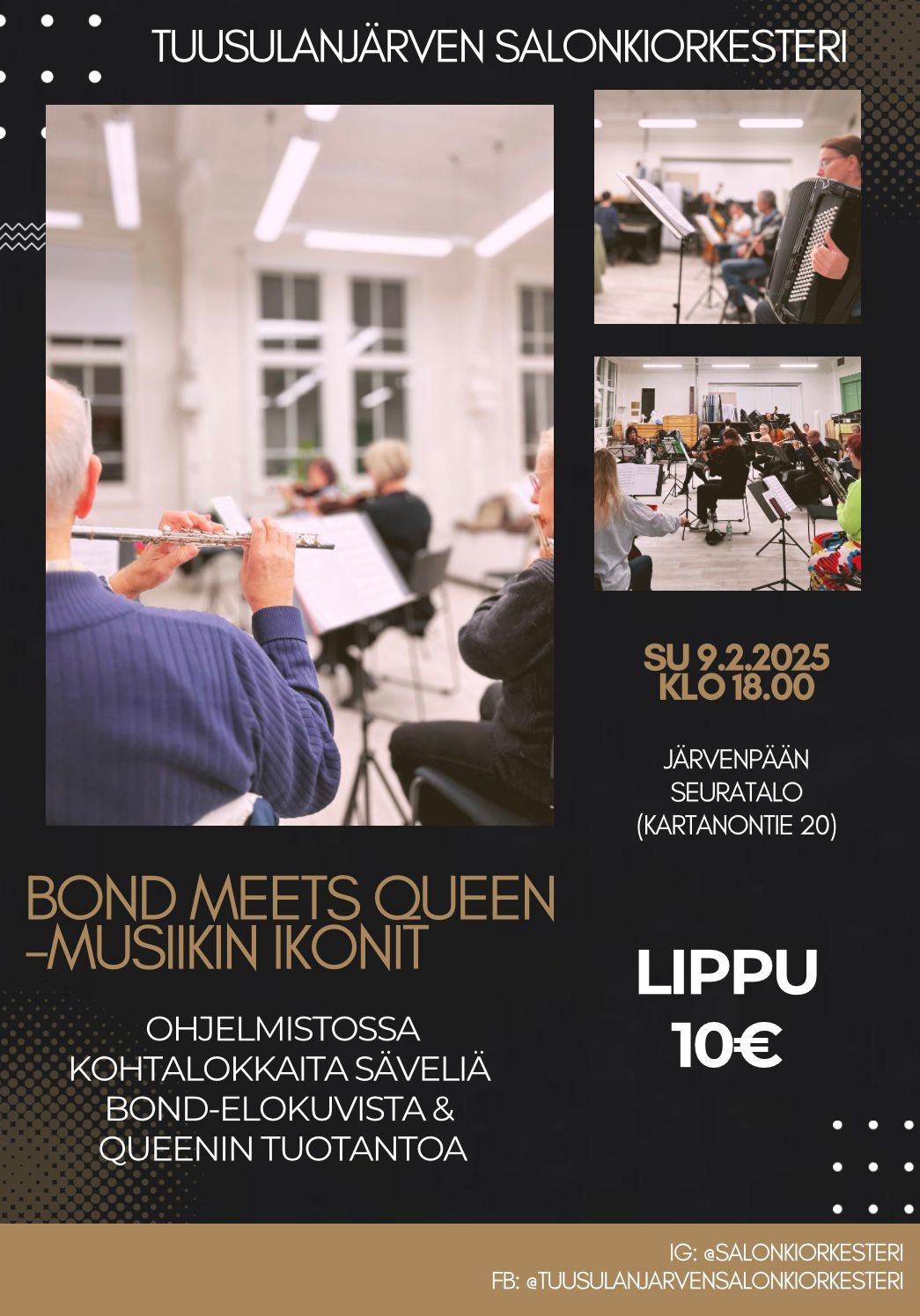 \u201dBond meets Queen\u201d - Tuusulanj\u00e4rven Salonkiorkesterin konsertti