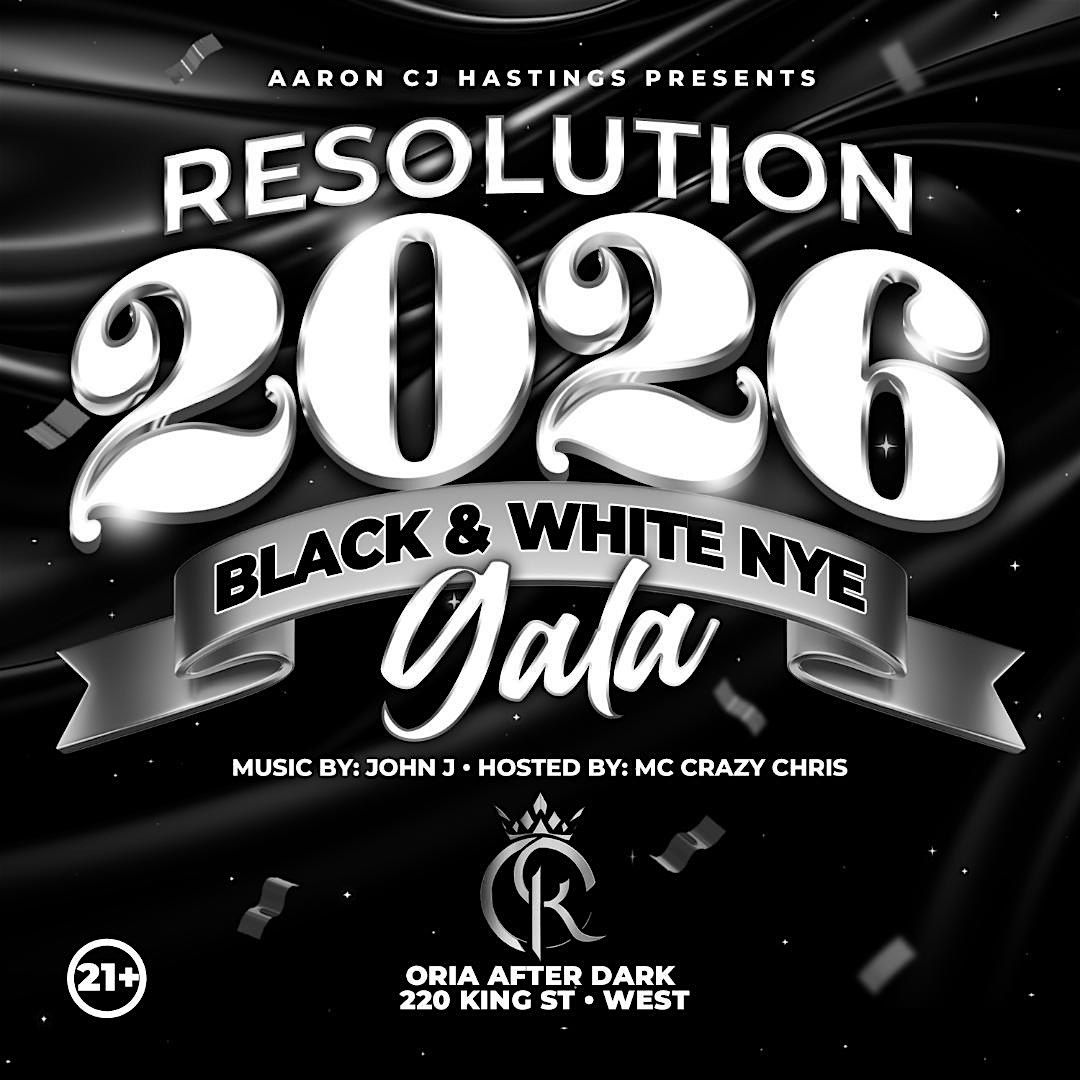 RESOLUTION 2026 BLACK & WHITE NYE GALLA