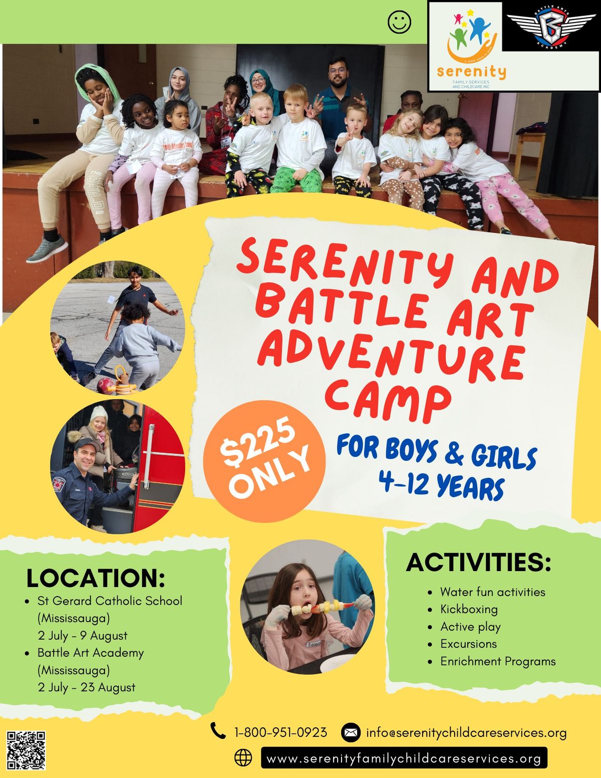 Serenity and Battle Arts Summer Camp (St Gerard Catholic School)