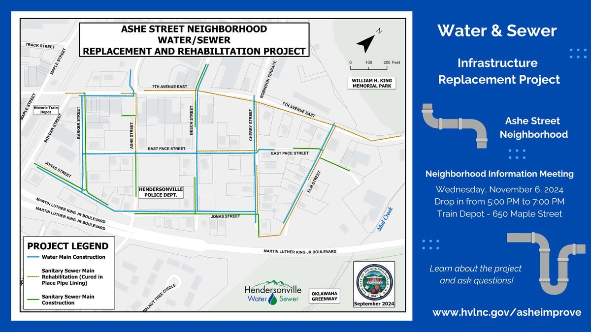 Ashe Street Neighborhood Water & Sewer Replacement Project Info Meeting