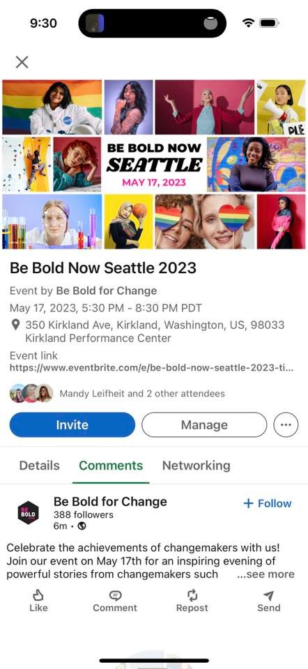 Be Bold Now Seattle 2023