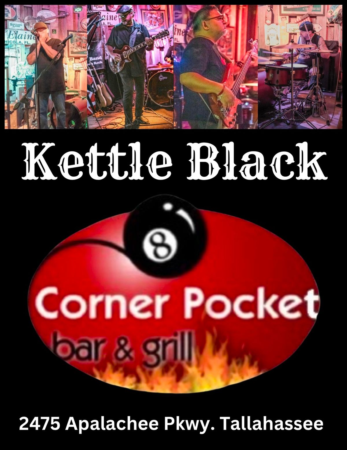 Kettle Black ROCKS Corner Pocket Bar-n-Grill