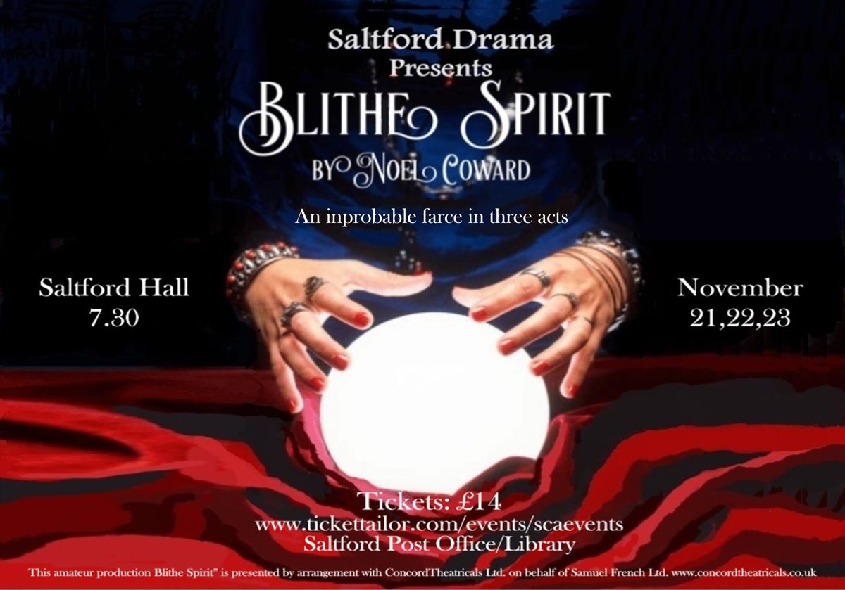 Saltford Drama Club - Blithe Spirit - 21-23 November 2024