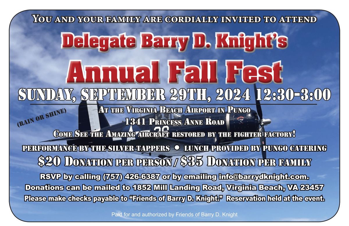 Del. Barry D. Knight's Annual Fall Fest