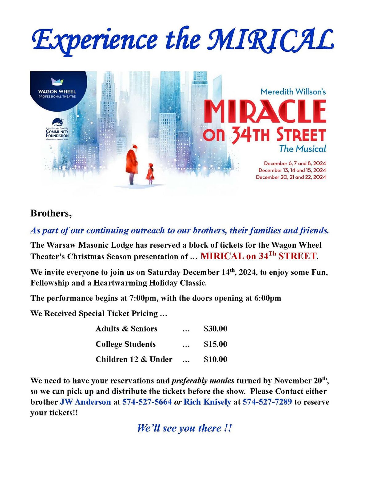 Miracle on 34th Street The Musical