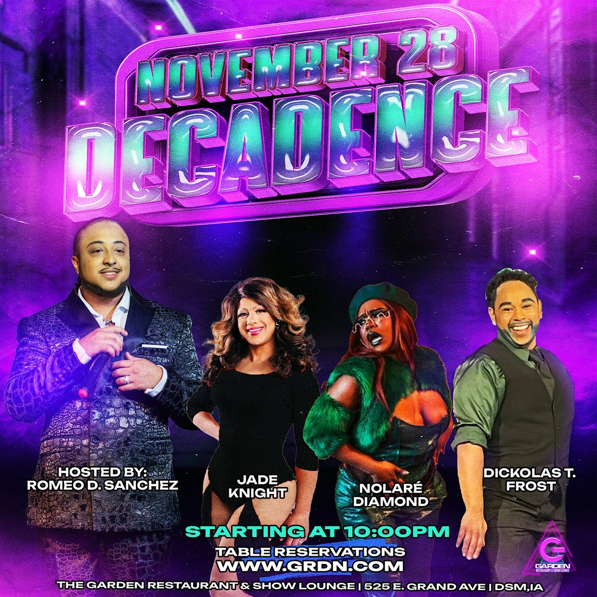 Fri Nov 28 Drag Show - 10pm Table Reservation