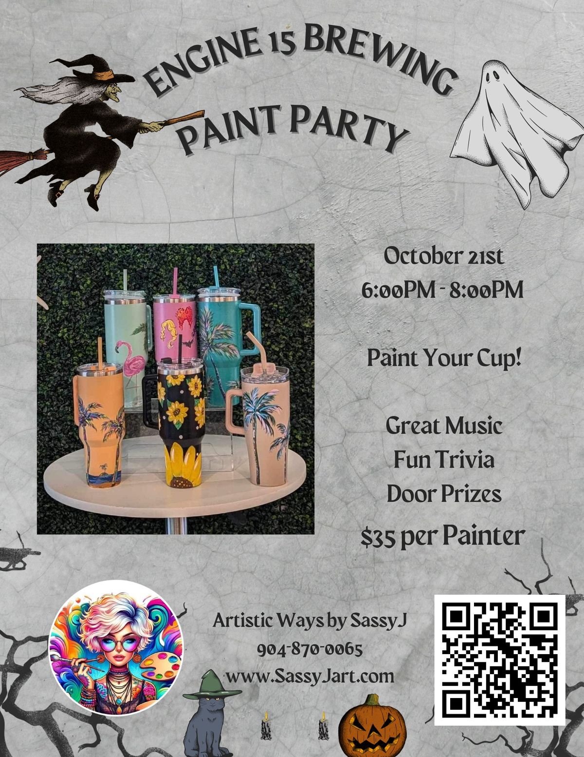 Engine 15 Brewing Company, Oct, 21st, Paint your Cup