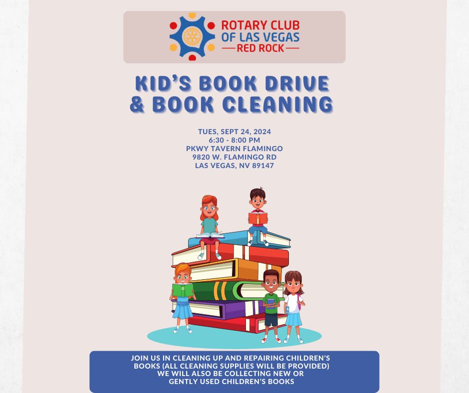 Kids Book Cleaning and Book Drive