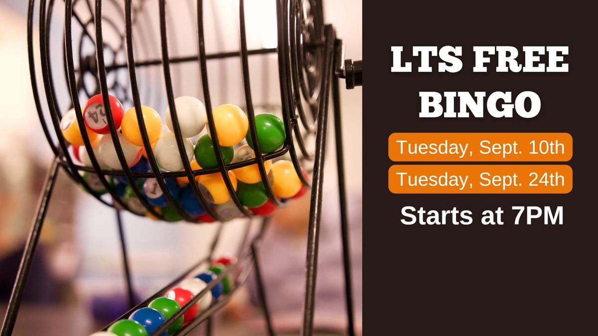 FREE BINGO @ LTS Brewing