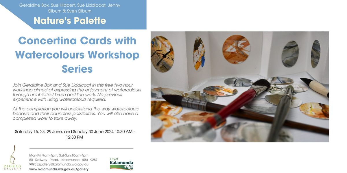 Concertina Cards with Watercolours Workshop Series