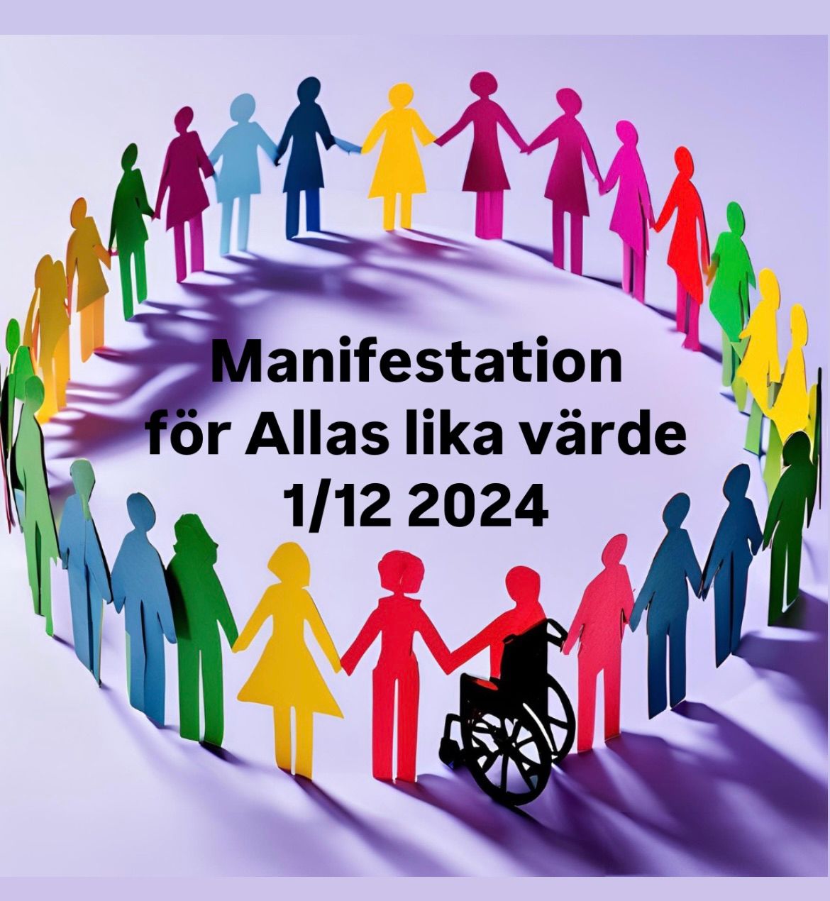 Manifestation f\u00f6r Allas lika v\u00e4rde